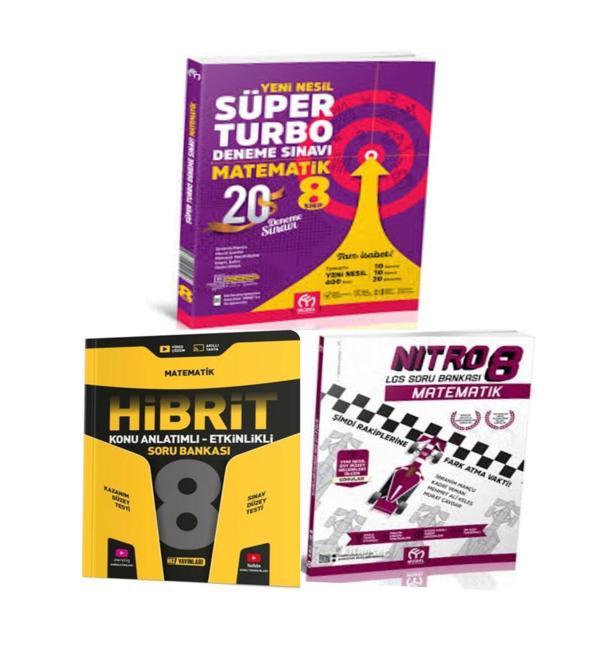 8. Sınıf Matematik Turbo Deneme Seti+Hibrit Matematik Soru Bankası Ve Nitro Matematik Soru Bankası - Model Eğitim Yayınları - Image 1