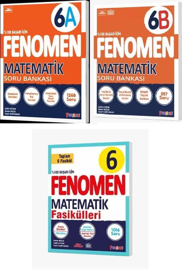 Fenomen Okul 2024 6. Sınıf Matematik A + B Soru + Fasikül Seti Seti 3 Kitap - Image 1