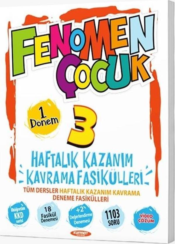 Fenomen Çocuk 2024 3. Sınıf 1. Dönem Kkf Tüm Dersler 18+2 Fasikül - Fenomen Çocuk - Image 1