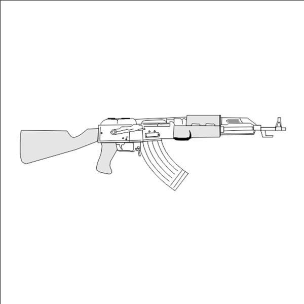 Technopa SİLAHLAR FOLYO STİCKER 50cm Uzunluk - Image 1