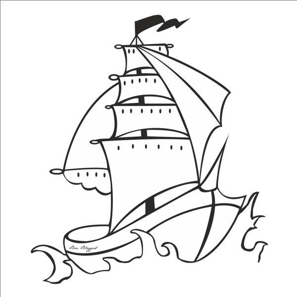 Technopa YELKENLİ TEKNE FOLYO STİCKER 100cm Uzunluk - Image 1