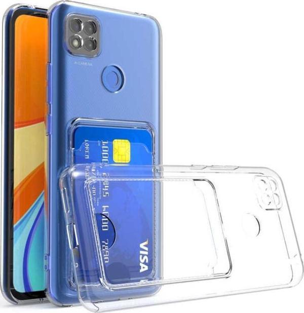 Xiaomi Redmi 9C Kılıf Kartlıklı Şeffaf Zore Setra Clear Silikon Kapak - Image 1