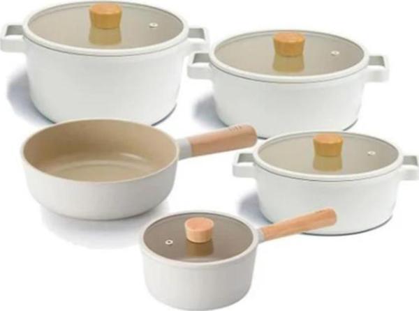 Neoflam Fika Bej Tencere Ve Tava Seti 9 Parça - Image 1