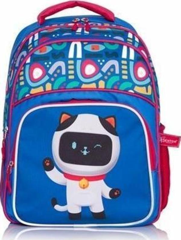 Sentor Robot Kedi Mavi Okul Çantası Snılk22-09e - Image 1
