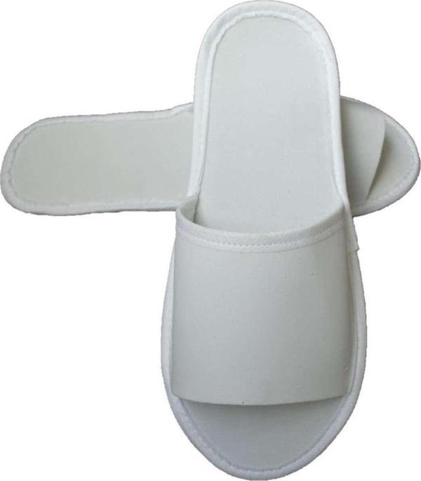 Tek Kullanımlık Spa Terlik Biye Dikişli 2,5 Mm Eva Taban 10 Çift - Image 1