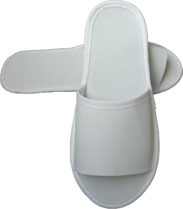 Tek Kullanımlık Spa Terlik Biye Dikişli 2,5 Mm Eva Taban 50 Çift - Image 1