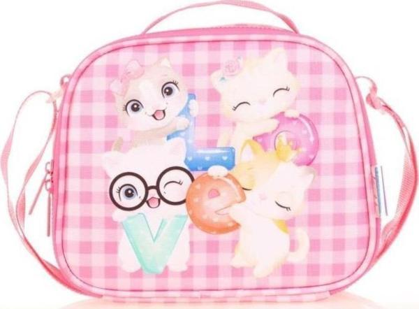 Kaukko Kids Beslenme Çantası Sweet Love Pembe Isı Yalıtımlı Termos Beslenme Çantası - Image 1