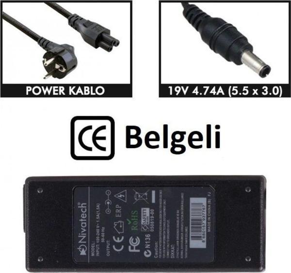 Nivatech BC953 SAMSUNG 19V 4,74A (5,5*3,0mm) Adapt - Image 1