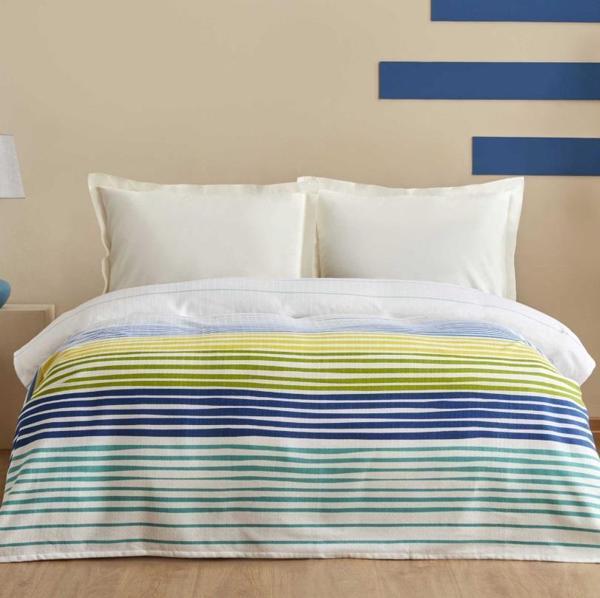 Karaca Home Elvis Multicolor %100 Pamuk Çift Kişilik Tek Pike - Image 1