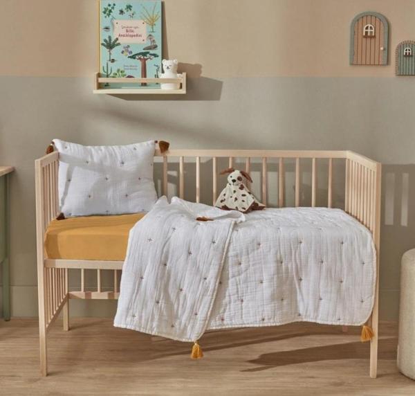 Karaca Home Lalin Beyaz Bebek Müslin Comfort Set - Image 1