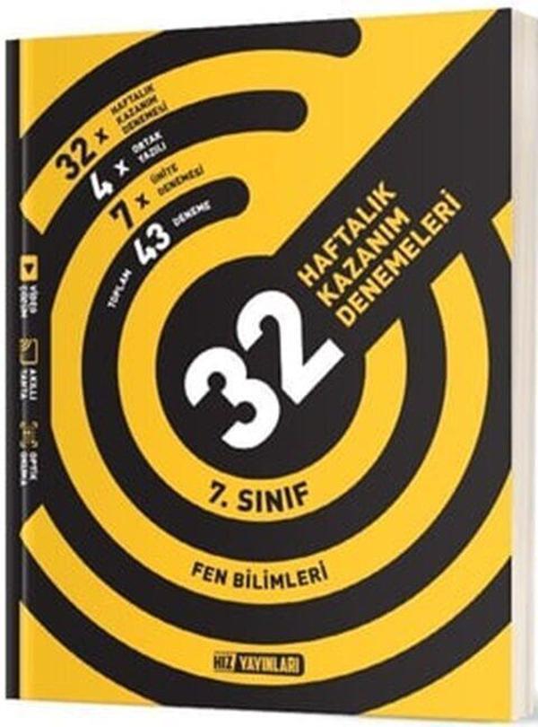 7. Sınıf Fen Bilimleri 32 Haftalık Kazanım Denemeleri Hız Yayınları - Hız Yayınları - Image 1