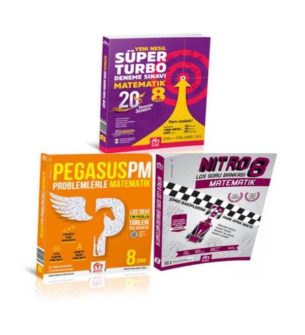 8. Sınıf Matematik Süper Turbo Deneme Sınavı +Pegasus Problemler Ve Nitro Soru Bankası - Model Eğitim Yayınları - Image 1