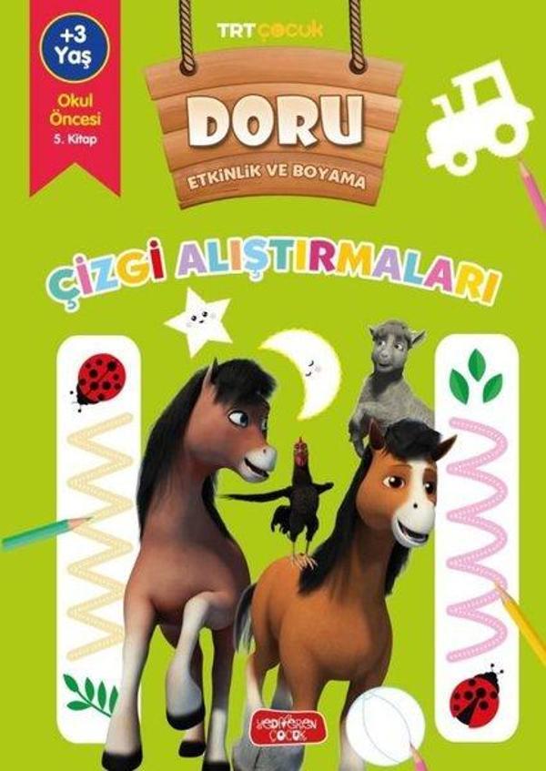 TRT Çocuk - Çizgi Alıştırmaları - Doru Etkinlik ve Boyama - Yediveren Çocuk - Image 1