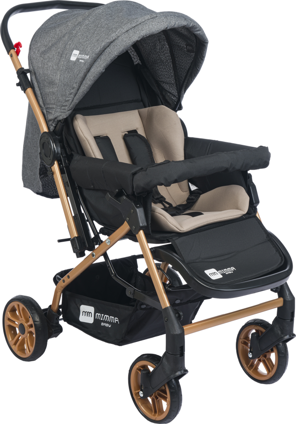 Mimma Baby Olympus Gold Çift Yönlü Bebek Arabası - Image 1