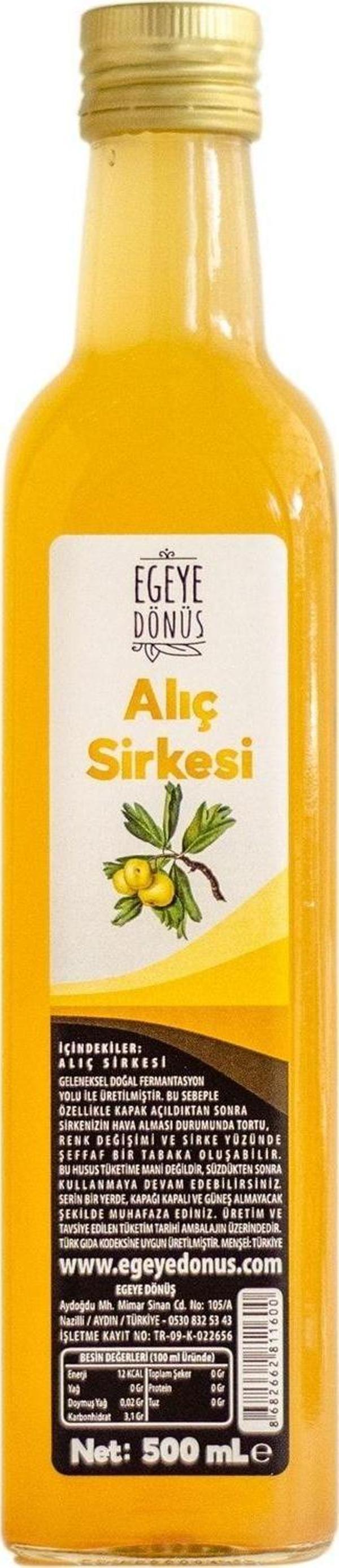Egeye Dönüş Katkısız Doğal Fermente Alıç Sirkesi Cam Şişe - 500 Ml. (geleneksel Yöntemle Mayalanmıştır.) - Image 1