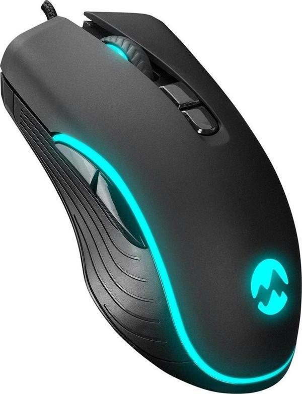 EVEREST SM-G56 CORAX Usb Siyah 7D Optik 7200dpi LED Işıklı Gaming Oyuncu Mouse - Image 1