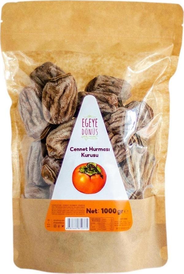 Egeye Dönüş 1. Sınıf Iri Boy Cennet Hurması Kurusu  Kuru Trabzon Hurması - Cennet Elması Kurusu - 1 Kg. - Image 1