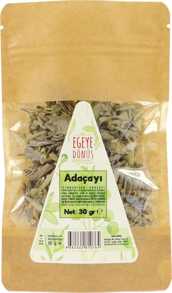 Egeye Dönüş Ayıklanmış Sıyırma Tıbbi Adaçayı (yaprak) - 30 Gr. 1. Kalite (bitki Çayı - Yüksek Aroma) - Image 1