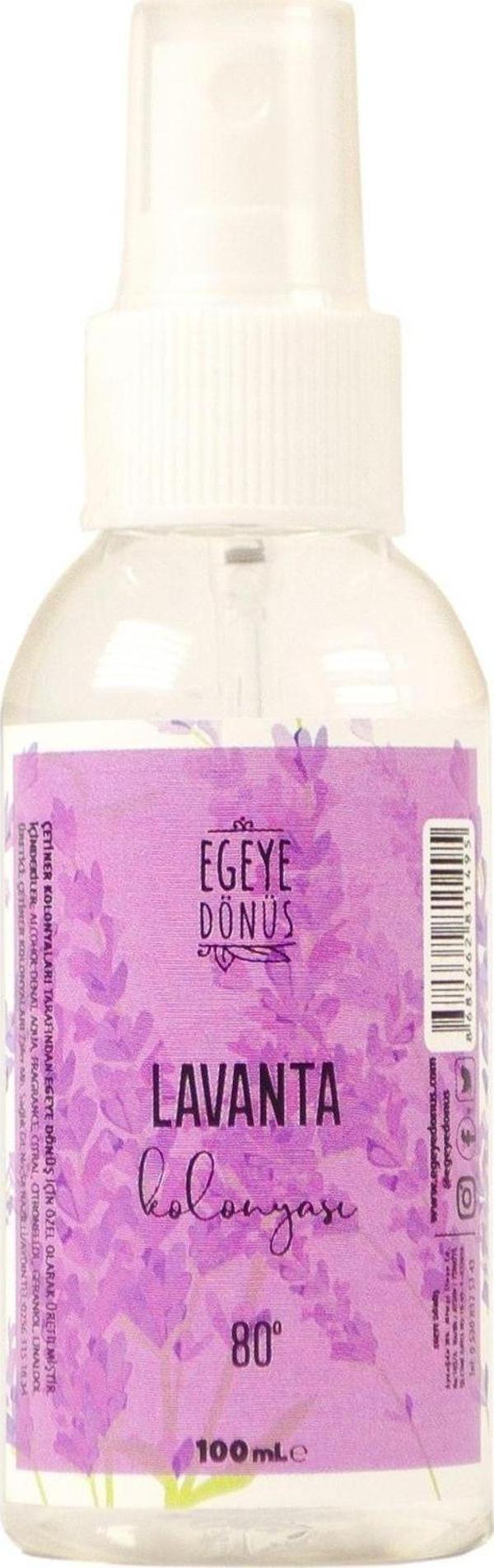 Egeye Dönüş Çanta Cep Boy Lavanta Kolonyası Sprey - 100 Ml. (80 DERECE) - (PARFÜMLÜ) - Image 1