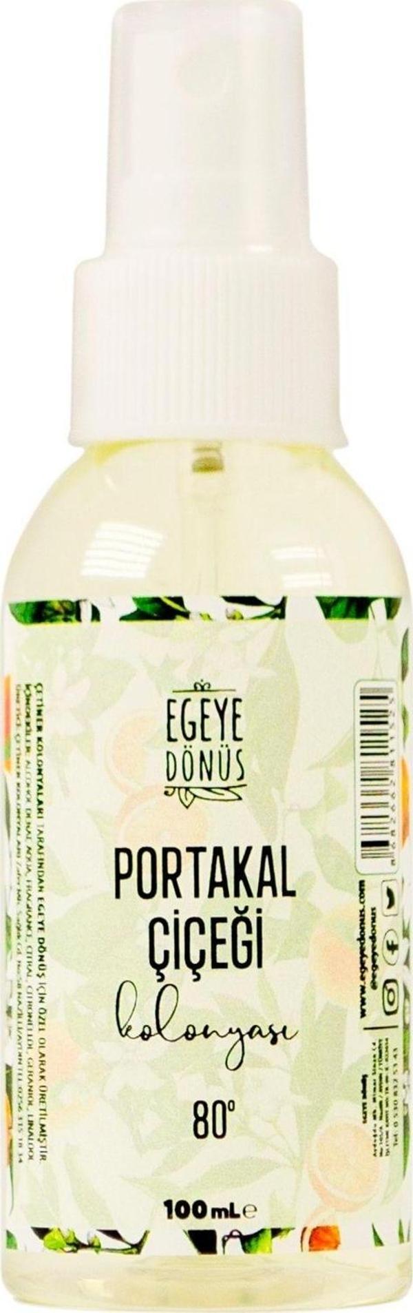 Egeye Dönüş Çanta Cep Boy Portakal Çiçeği Kolonyası Sprey - 100 Ml. (80 DERECE) - (PARFÜMLÜ) - Image 1