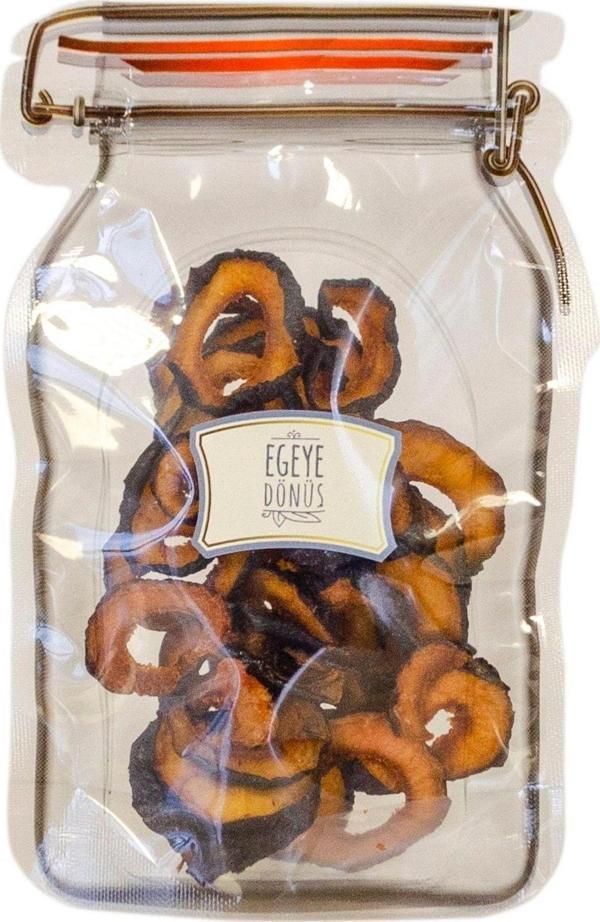 Egeye Dönüş Erik Meyve Kurusu Cipsi - 50 Gr. - Kavanoz Görünümlü Kilitli Poşet - Kilitli Saklama Poşeti - Image 1