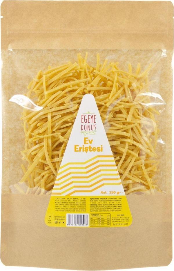 Egeye Dönüş EvYapımı Sade Erişte - 350 Gr. El Kesimi Sade Makarna ( Katkı Koruyucu İçermez) - Image 1