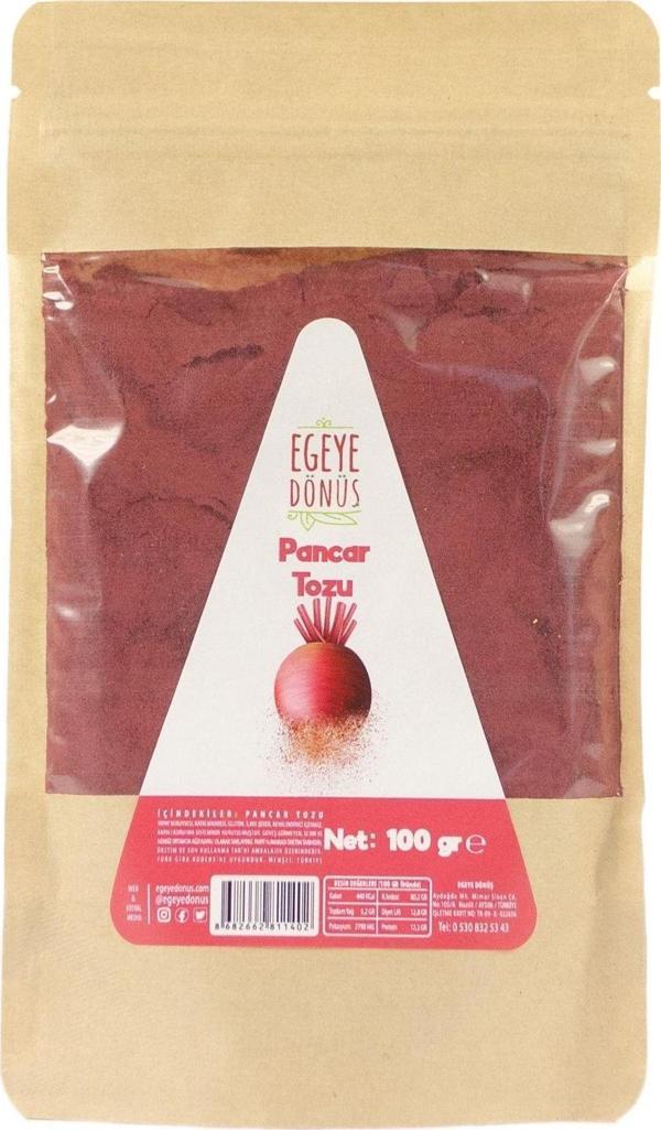 Egeye Dönüş Glutensiz Pancar Tozu - 100 Gr. (Yüksek Aroma - Renk Verici - Katkı Koruyucu İçermez) - Image 1