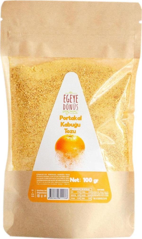 Egeye Dönüş Glutensiz Portakal Kabuğu Tozu - 100 Gr. (yüksek Aroma - Renk Verici - Katkı Koruyucu Içermez.) - Image 1