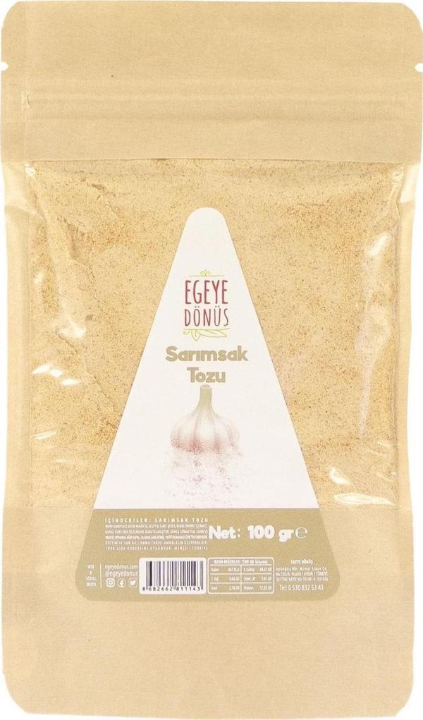 Egeye Dönüş Glutensiz Sarımsak Tozu - 100 Gr. (yüksek Aroma - Öğütülmüş Sarımsak - Katkı Koruyucu Içermez) - Image 1