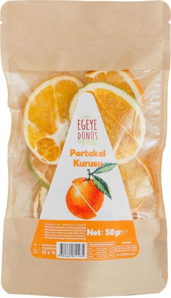 Egeye Dönüş Şekersiz Portakal Meyvesi Kurusu Cipsi - 50  gr (YÜKSEK AROMA - KOKTEYL MEYVESİ -KORUYUCU İÇERMEZ) - Image 1