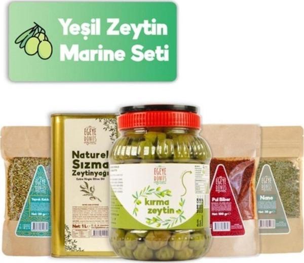 Egeye Dönüş Yeşil Zeytin Marine Seti - Image 1