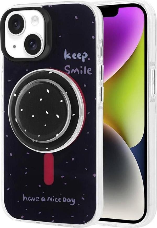 Apple iPhone 13 Kılıf Magsafe Şarj Özellikli Tak-Çıkar Pop Soketli Zore Tiktok Kapak - Image 1