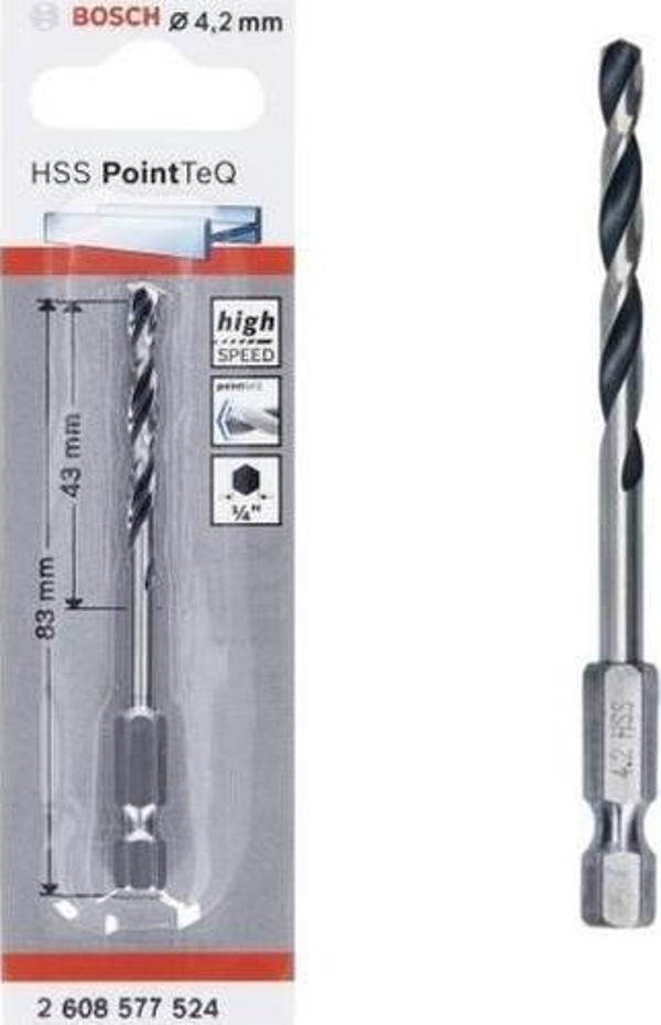 Bosch Hss Point Teq Hex Metal Matkap Ucu 4,2mm  - 2608577524 - Image 1