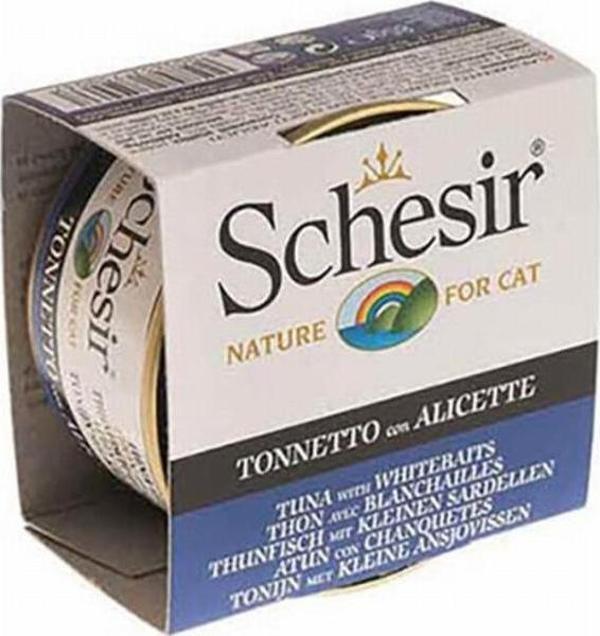 Schesir Ton ve Ringa Balıklı Jelly Yetişkin Kedi Konservesi 6 Adet 85 Gr - Image 1