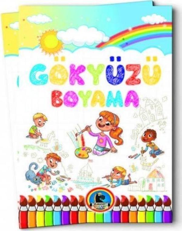 4E Boyama Kitabı Gökyüzü Örnekli Renkli 128 Syf Karatay Yayınevi - Image 1