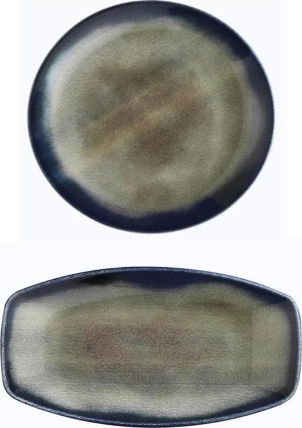 Kütahya Porselen Servis Tabağı ve Kayık Salata Tabağı 27 cm - Image 1