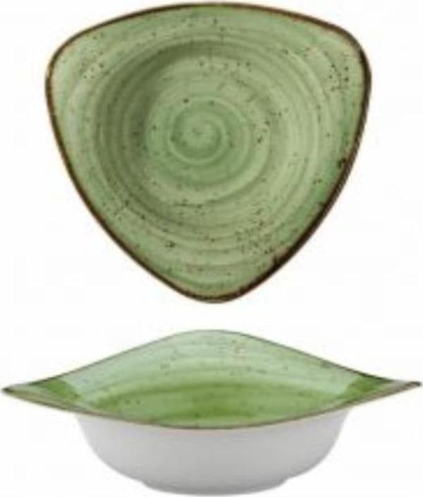Kütahya Porselen Corendon Salata, Cips, Çerez Çok Amaçlı Üçgen 25 cm Kase - Image 1