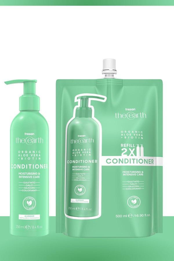 Tresan The Earth Organic Aloe Vera +Biotin Saç Kremi 250 Ml Refill Pouch 500 Ml - Image 1
