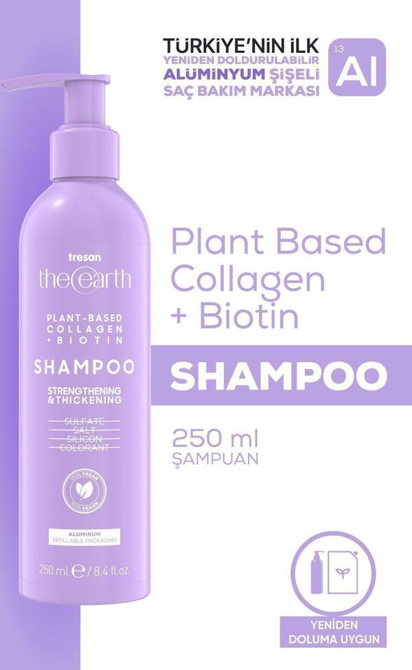 Tresan The Earth Plant Based Collagen +Biotin Şampuan 250 Ml - Image 1