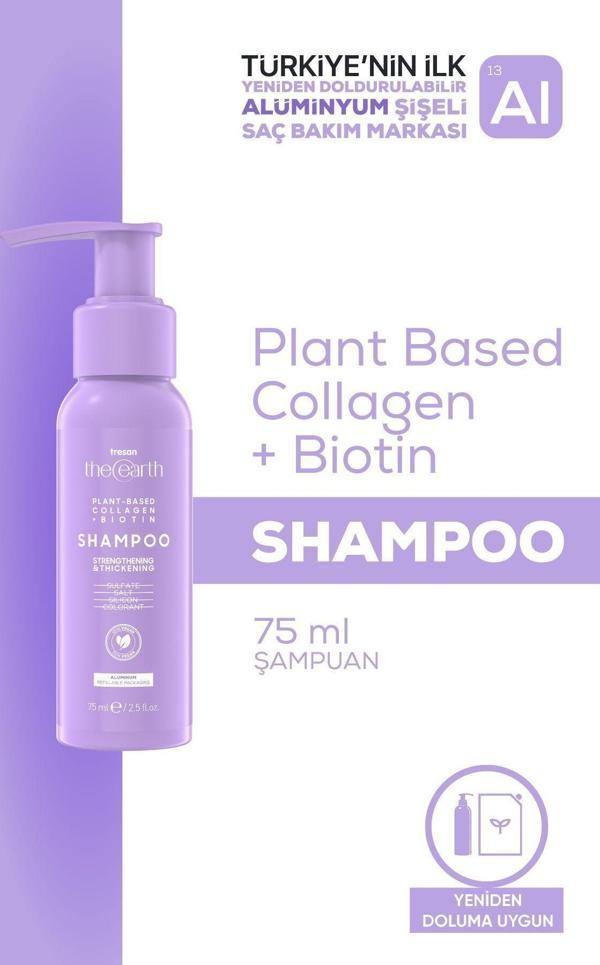 Tresan The Earth Plant Based Collagen +Biotin Şampuan 75 Ml - Image 1