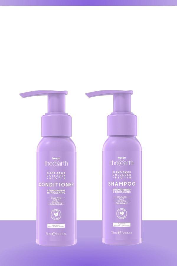 Tresan The Earth Plant Based Collagen +Biotin Şampuan 75 Ml + Saç Kremi 75 Ml - Image 1
