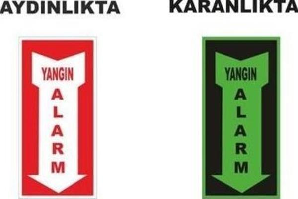 Fosforlu Yangın Alarmı Levhası - Image 1