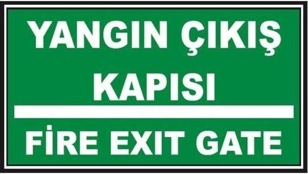 Fosforlu Yangın Çıkış Kapısı- Fire Exit Levhası  - Fotolümenli - Image 1