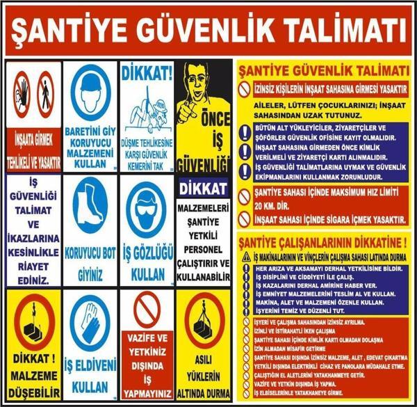 Şantiye İnşaat Alanı İnşaat Uyarı Levhası - Image 1