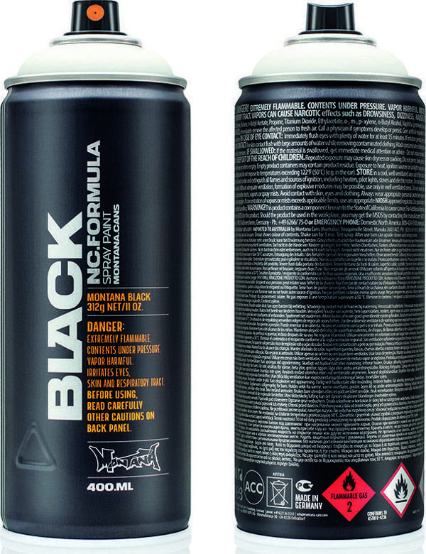 Montana Black Sprey Boya 400ml White BLK9105 - Image 1