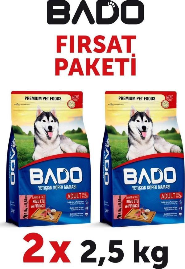 Bado Yetişkin Köpek Maması Kuzu Etli 2,5 Kg 2'li - Image 1