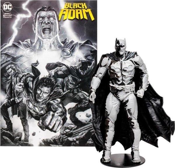 DC Comics Batman Line Art Variant Aksiyon Figürü (Black Adam çizgi romanlı) - Image 1