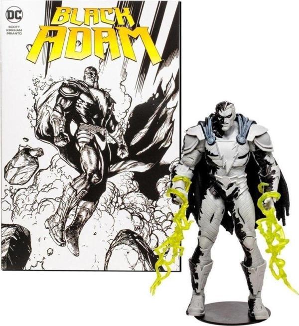 DC Comics Black Adam Line Art Variant Aksiyon Figürü (Black Adam çizgi romanlı) - Image 1