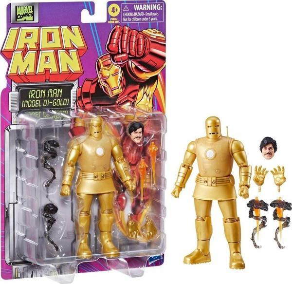Marvel Legends Iron Man (Model 01 - Gold) Retro Comics Aksiyon Figürü - Image 1