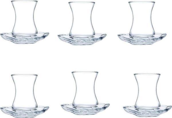 Paşabahçe çay seti - çay bardağı çay tabağı takımı 12 prç. - Image 1